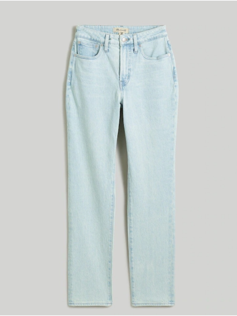 Madewell Curvy Vintage- Straight Leg Women Jeans - Light Blue 31t